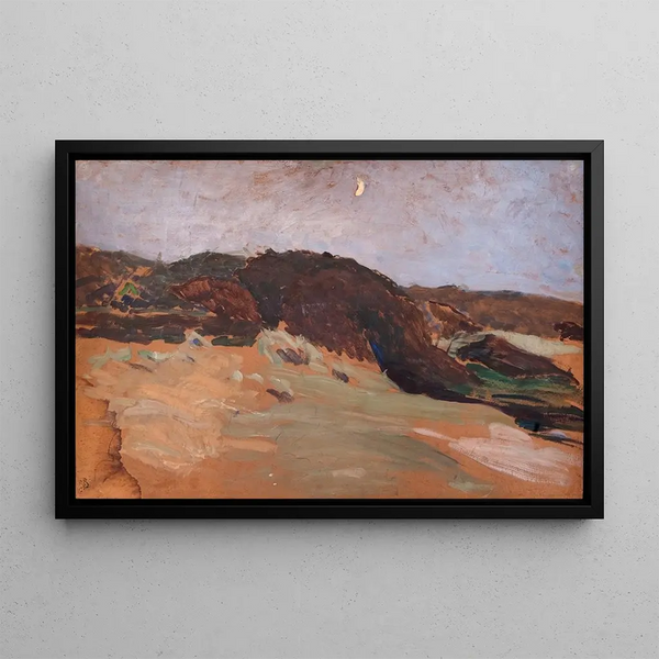 Landscape Painting of Varberg - Richard Bergh — framed artwork on a wall