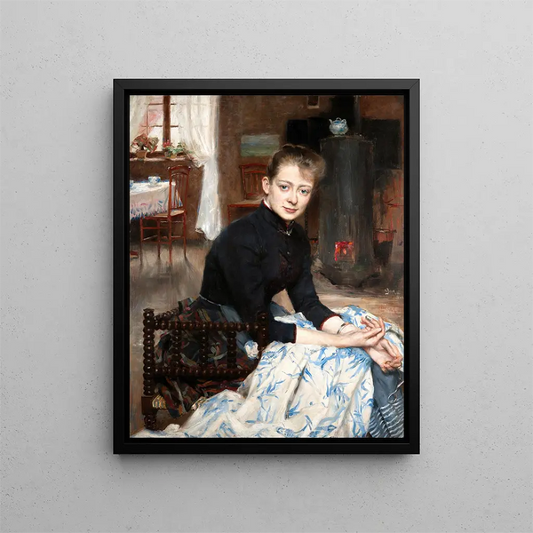 My wife - Richard Bergh — framed artwork on a wall