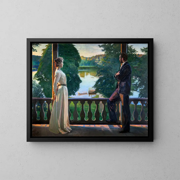 Summer Evening Nordic - Richard Bergh — framed artwork on a wall