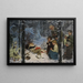 Children in the Snow - Richard Borrmeister — framed artwork on a wall