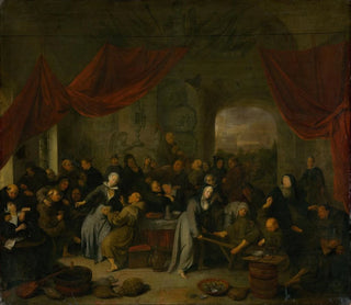 Divertissement des moines dans un cloître romain - Richard Brakenburgh — artwork view