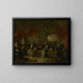 Divertissement des moines dans un cloître romain - Richard Brakenburgh — framed artwork on a wall