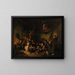Tavern Scene - Richard Brakenburgh — framed artwork on a wall