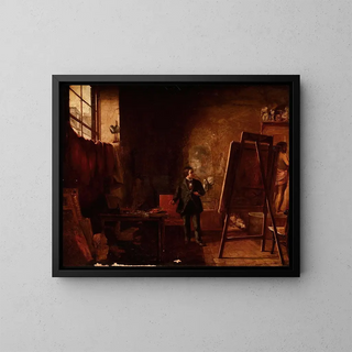 L'Atelier de l'artiste - Richard Caton Woodville — framed artwork on a wall