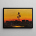 an Arab camp at sunset - Richard Fuchs — framed artwork on a wall