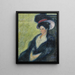 Dame au chapeau de plumes - Richard Gerstl — framed artwork on a wall