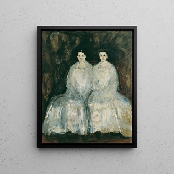Les sœurs Karoline et Pauline Fey - Richard Gerstl — framed artwork on a wall