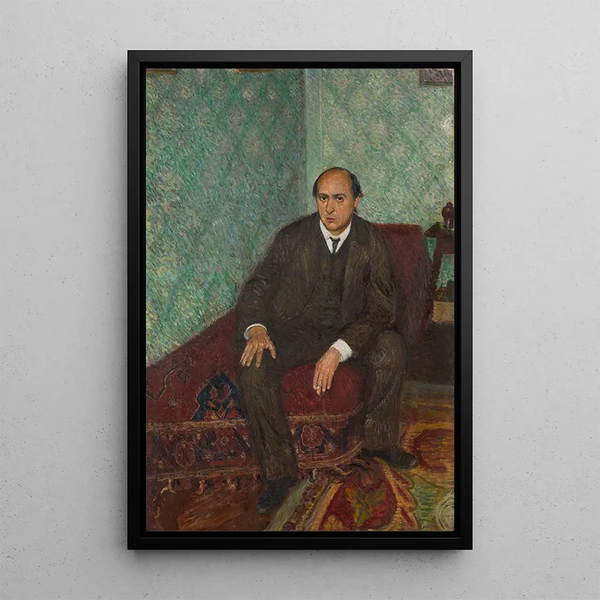 Portrait Painting of Arnold Schönberg - Richard Gerstl — framed artwork on a wall