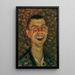 Self-portrait smiling - Richard Gerstl — framed artwork on a wall