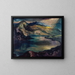 Mountain Lake Painting - Richard Harlfinger — framed artwork on a wall