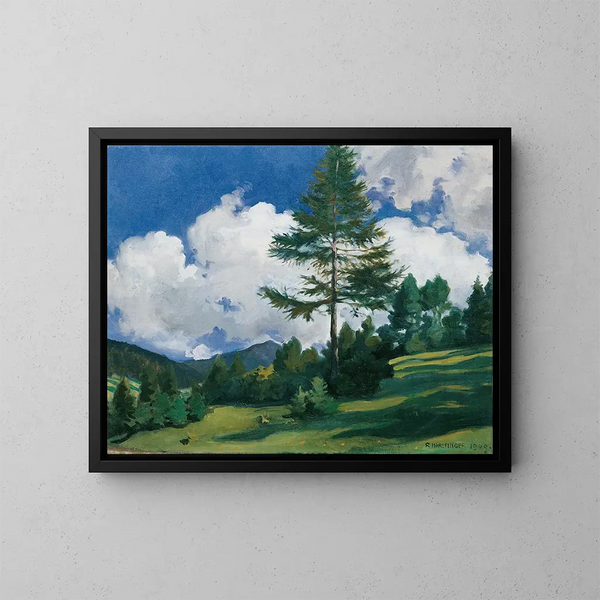 Motif à Toblach - Richard Harlfinger — framed artwork on a wall