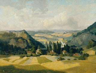 Landscape Painting of the Werra Valley - Richard Kaiser — artwork view