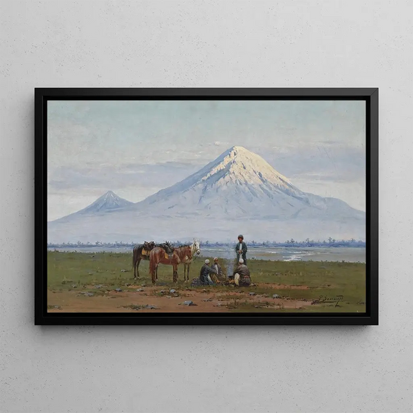 Mount Ararat - Richard Karlovich Zommer — framed artwork on a wall