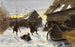 Combat de guerre dans un village enneigé - Richard Knötel — artwork view