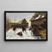 Combat de guerre dans un village enneigé - Richard Knötel — framed artwork on a wall