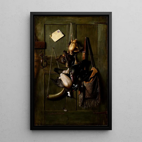Nature morte à la porte de la cabane - Richard La Barre Goodwin — framed artwork on a wall