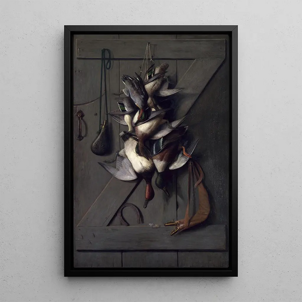Hunting Still Life Painting - Richard La Barre Goodwin — framed artwork on a wall