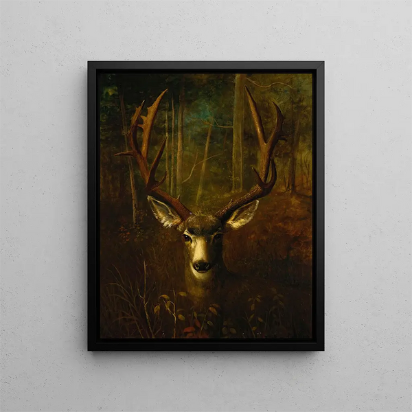 Deer resting in Colorado Springs - Richard La Barre Goodwin — framed artwork on a wall