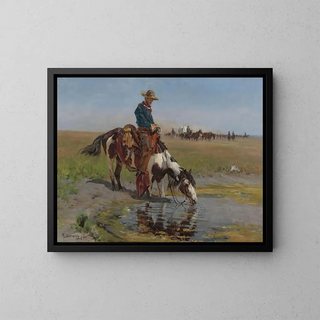 At the water's edge - Richard Lorenz — framed artwork on a wall