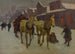 Passing through Town on a Cold Winter's Night - Richard Lorenz — artwork view