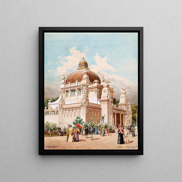 L'Exposition du Jubilé à Vienne 1898 Pavillon de la ville de Vienne - Richard Moser — framed artwork on a wall