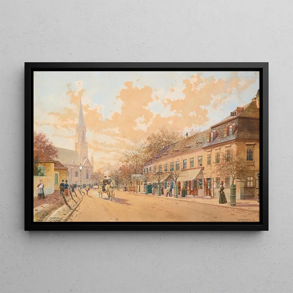 Hietzinger Hauptstrasse - Richard Moser — framed artwork on a wall