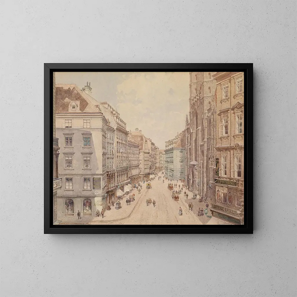 Vienna, Saint-Étienne Square - Richard Moser — framed artwork on a wall