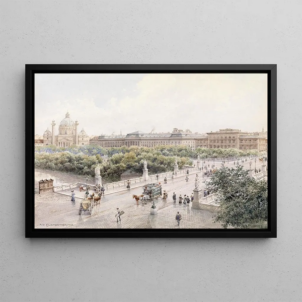 Vienna, Elisabeth Bridge - Richard Moser — framed artwork on a wall