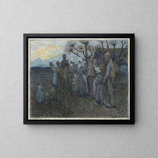 The Preaching in the Fields - Richard Nicolas Roland Holst — framed artwork on a wall