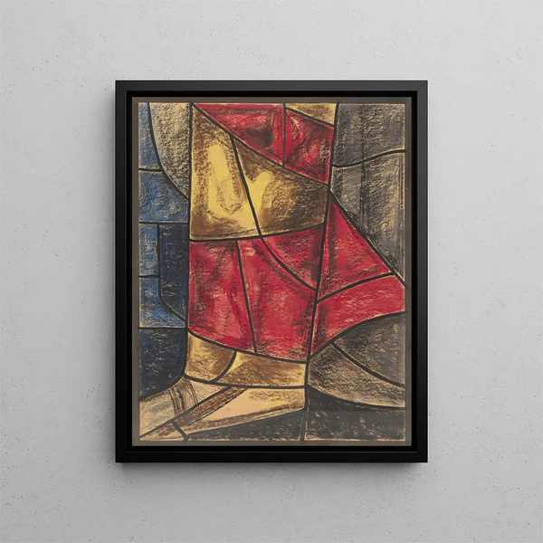 the Project of window in the north transept of the Dom tower in Utrecht 2 - Richard Nicolas Roland Holst — framed artwork on a wall