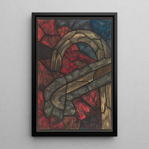 Project for window in the north transept of Utrecht Cathedral 32 - Richard Nicolas Roland Holst — framed artwork on a wall