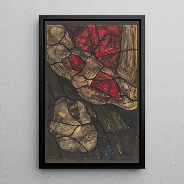 Project painting for a window in the north transept of Utrecht Cathedral 48 - Richard Nicolas Roland Holst — framed artwork on a wall