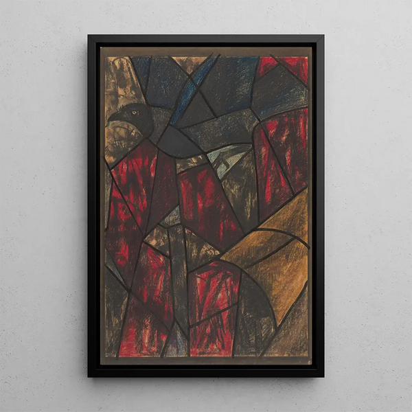 Project painting for a window in the north transept of Utrecht Cathedral 5 - Richard Nicolas Roland Holst — framed artwork on a wall
