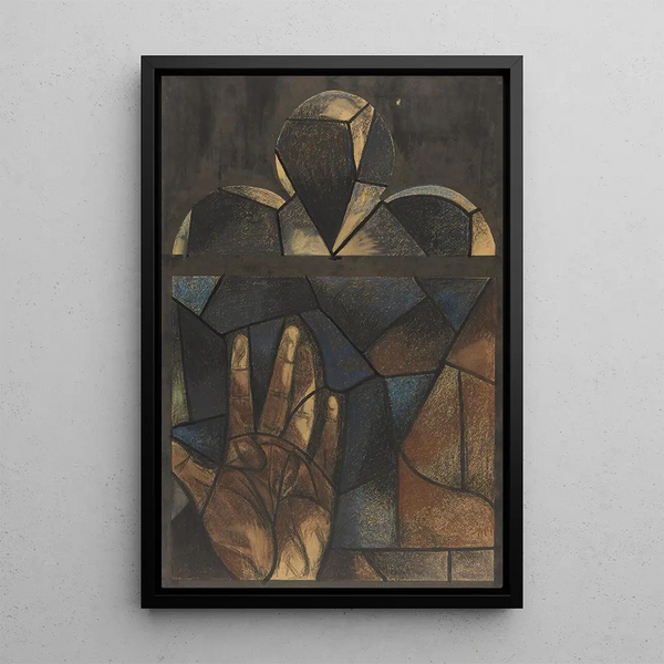 Project for a window in the north transept of Utrecht Cathedral 63 - Richard Nicolas Roland Holst — framed artwork on a wall