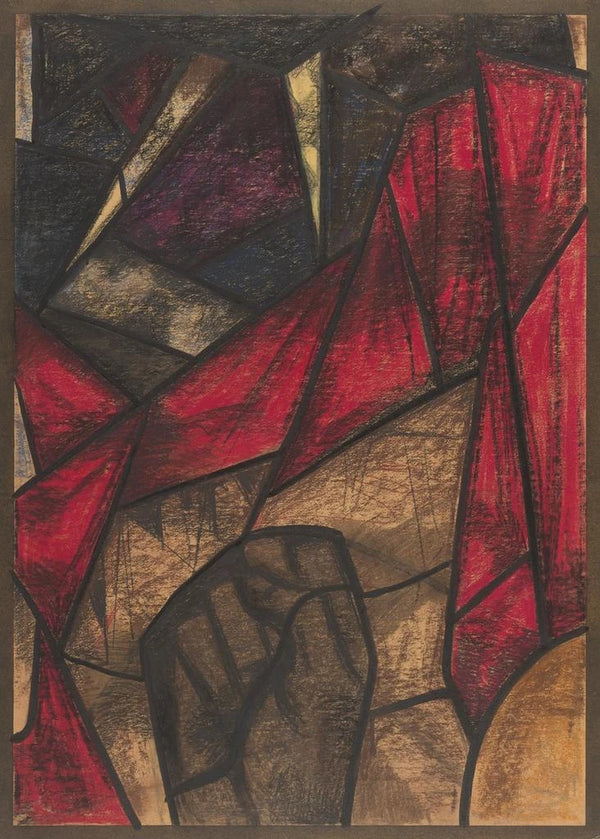 Project painting for a window in the north transept of Utrecht Cathedral - Richard Nicolas Roland Holst — framed artwork on a wall