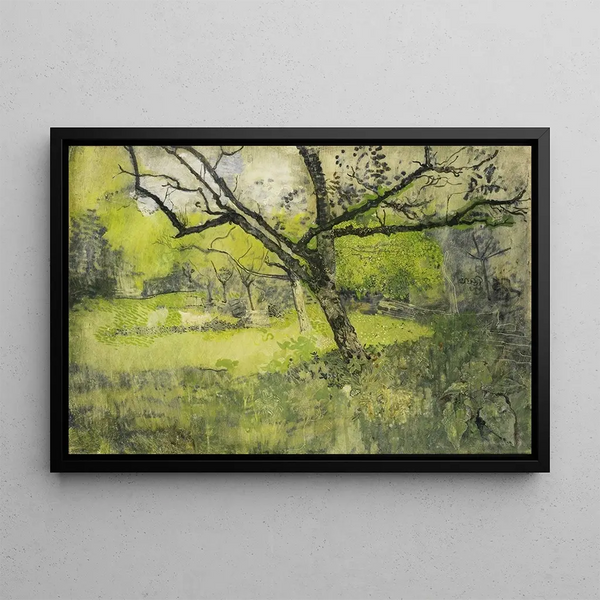 Orchard in Eemnes - Richard Nicolas Roland Holst — framed artwork on a wall