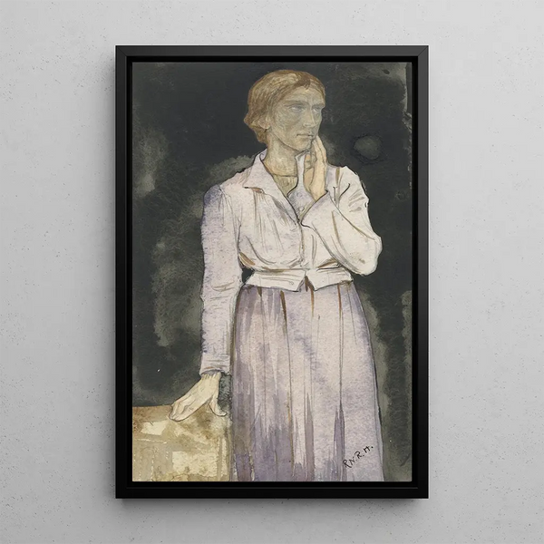 Woman standing - Richard Nicolas Roland Holst — framed artwork on a wall