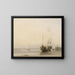 Calais Pier, France - Richard Parkes Bonington — framed artwork on a wall