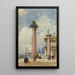 La Piazzetta Venise - Richard Parkes Bonington — framed artwork on a wall