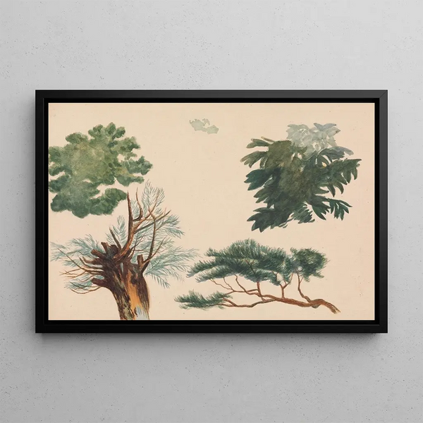 Trees and foliage - Richard Pettigrew Leitch — framed artwork on a wall