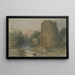 Ruins near a stream - Richard Principal Leitch — framed artwork on a wall