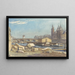 Île de la Cité, le Pont au Change et la Conciergerie, Paris 1837 - Richard Redgrave — framed artwork on a wall