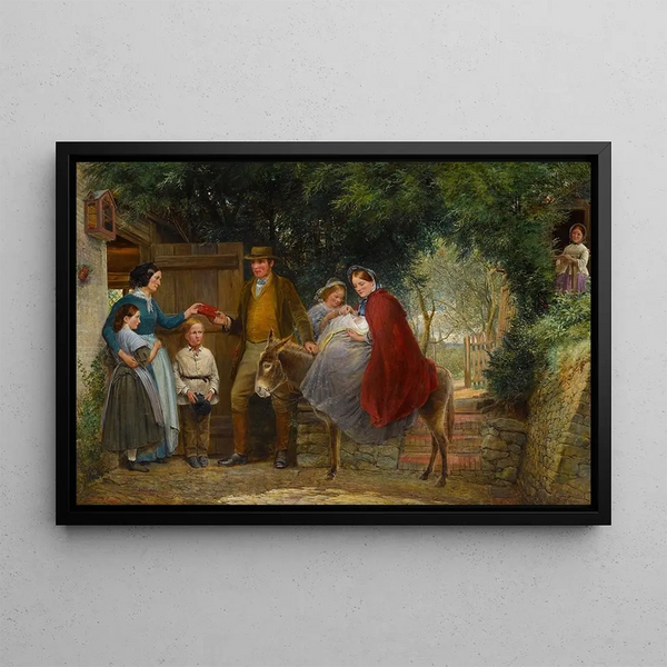 Departure for the Baptism - Richard Redgrave — framed artwork on a wall