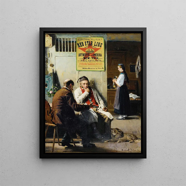 The future emigrant in New York - Richard Sohn — framed artwork on a wall