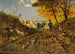 Autumn landscape painting with pines - Richard von Poschinger — artwork view