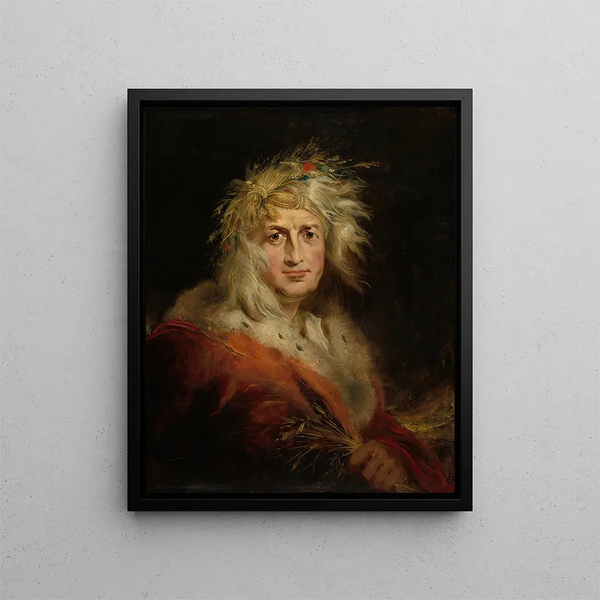 David Garrick in the role of King Lear - Richard Westall — framed artwork on a wall