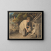 Girl feeding pigs - Richard Westall — framed artwork on a wall