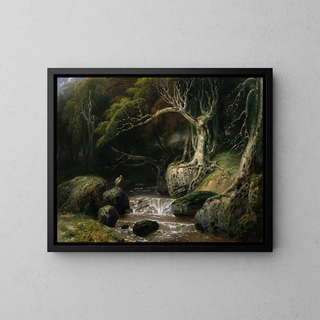 Landscape Solitude - Richard Westall — framed artwork on a wall