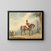 Sir John Floyd on horseback - Richard Westall — framed artwork on a wall