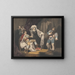 Theatrical figures around a throne - Richard Westall — framed artwork on a wall